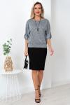 Блуза Сабина (темно-серый) Б11-459/5