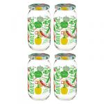 HEREVIN Набор банок с крышками 4шт., стекло, 1000мл, 330377-152