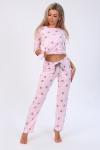 Женский костюм с брюками 71052 Розовый