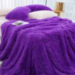 Меховой плед с длинным ворсом (Фиолетовый) PLMEX33