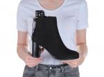 01-D19-1161 BLACK Ботильоны женские (натуральная замша, байка) размер 35