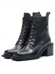 01-E21B-2A BLACK Ботинки демисезонные женские (натуральная кожа, байка) размер 35