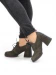 01-FDX122-3P GREEN Ботильоны женские (натуральная замша) размер 38