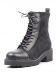 01-M03 BLACK Ботинки демисезонные женские (натуральная кожа, велюр, байка) размер 37
