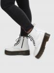 01-B6020-2 WHITE Ботинки демисезонные женские (натуральная кожа) размер 38