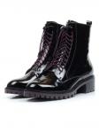01-C2405G221-21R100-M BLACK Ботинки демисезонные женские (натуральная кожа, байка) размер 38