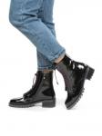 01-C2405G221-21R100-M BLACK Ботинки демисезонные женские (натуральная кожа, байка) размер 38