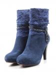 01-M74128 Ботильоны женские (натуральная замша, байка) размер 230 - 36 российский