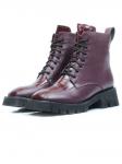 01-CG34-2 WINE Ботинки демисезонные женские (натуральная кожа, байка) размер 39