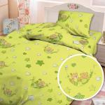 КПБ детский АДЕЛЬ Сонный мишка (перс) 107х140см, 107х140см, 40х60см, бязь 125гр/м, хл100%