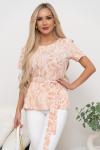 Блузка Элиза (белый/персиковый) Б11-253/3