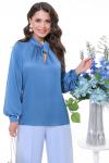 Блузка синего цвета с узлом