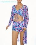 1442 3-ка (S-XL) Купальник+туника