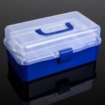 Бокс пластиковый для хранения раздвижной, 3 отделения, 31_17_14 см, цвет МИКС