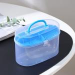 Бокс пластиковый для хранения со вставкой, 15_7,5_10,5 см, цвет МИКС