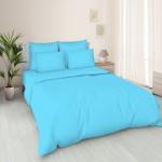 Наволочка поплин однотонный 70*70 упак 2 шт Реноме, 70*70, голубой  (арт.02/104)