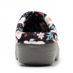 Галоши женские 211 УФ цвет серый/цветочки, р-р 39-40