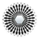 QWERTY Зеркало декоративное "Лимож", D-25 см, серебро /24