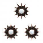 QWERTY Комплект декоративных зеркал "Лилль", 3 шт, D-24,5 см, бронза /16