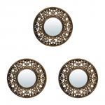 QWERTY Комплект декоративных зеркал "Лион", 3 шт, D-25 см, бронза /16