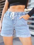 Джинсовые шорты Size plus 7026/7008 голубые ZM