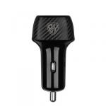 BY Зарядное устройство автомобильное Карбон, 3.4A, USB-A QC3.0 18W, USB-C PD 20W, 38W