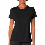 Футболка женская однотонная "Sadiq" (черный) (art. SDQG11)