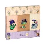 Набор вафельных полотенец 3 шт., 33х60 см. арт. ТМ-804 Лаванда