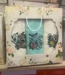 Набор вафельных полотенец 3 шт., 33х60 см. арт. ТМ-809 Контурная роза