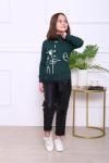 Зимка - водолазка изумруд