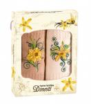 Набор вафельных полотенец 2 шт., 33х60 см. арт. ДМ-810 Ваниль