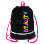 Мешок для обуви 1 отделение Berlingo Beauty, 400*480 мм, расширяющееся дно, светоотражающая лента, карман на молнии, MS1070