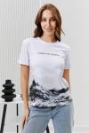Женская футболка 67079 Белый+шторм