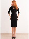 00276 Платье черное с вырезом