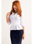 00259 Блузка белая с баской