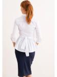 00259 Блузка белая с баской