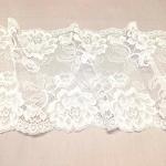 Кружево -стрейч цвет белый ширина 180 мм
