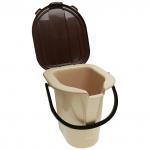 Ведро-туалет пластмассовое 19л, 36х39х40 см (Россия)