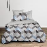 КПБ 2.0 - люкс перкаль "Fine Line" с простынью на резинке (70х70) рис. 50196-1/50251-1 Узоры на стекле н/у