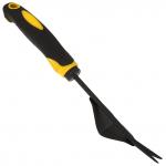 "Иволга" Корнеудалитель 30х3,5х3,5см, сталь А3, окрашенная, цвет - черный матовый, эргономичная прорезиненная ручка с отверстием для подвешивания. цвет - черно-желтый (Китай)