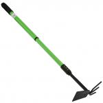 "Чибис" Мотыга-рыхлитель 3 зубца, прямая, 65,5-91х18,5х8см, сталь А3, окрашенная, цвет - черный матовый, раздвижная, цветная металлическая, прорезиненная рукоятка, с отверстием для подвешивания, цвет