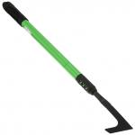 "Чибис" Нож садовый 65,5-93х7,3х4см, сталь А3, окрашенная, цвет - черный матовый, раздвижная, цветная металлическая, прорезиненная рукоятка, с отверстием для подвешивания, цвет - зеленый (Китай)