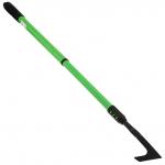 "Чибис" Нож садовый 65,5-93х7,3х4см, сталь А3, окрашенная, цвет - черный матовый, раздвижная, цветная металлическая, прорезиненная рукоятка, с отверстием для подвешивания, цвет - зеленый (Китай)