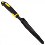 "Иволга" Корнеудалитель 34,5х3,5х3,5см, сталь А3, окрашенная, цвет - черный матовый, эргономичная прорезиненная ручка с отверстием для подвешивания, цвет - черно-желтый (Китай)