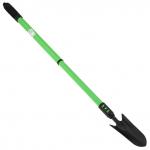 "Чибис" Совок посадочный, садовый 68-94,5х6,5х6см, широкий, сталь А3, окрашенная, цвет - черный матовый, раздвижная, цветная металлическая, прорезиненная рукоятка, с отверстием для подвешивания, цвет