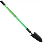 "Чибис" Совок посадочный, садовый 70-96х9,2х4,5см, широкий, сталь А3, окрашенная, цвет - черный матовый, раздвижная, цветная металлическая, прорезиненная рукоятка, с отверстием для подвешивания, цвет