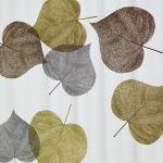 "Sanitary" Штора для ванной тканевая 180х180см "Листья" 100% полиэстер, без колец (Китай)