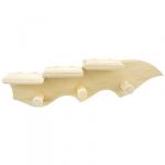 Полка деревянная "Искорка" 36х8х8,5 см, 3 крючка, липа (Россия)