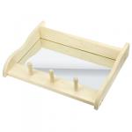 Зеркало в деревянной раме 45х36х9 см, 3 крючка, настенное крепление, липа (Россия)