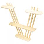 Полка деревянная "Бабочка" 65х30-72х10 см, 3-х ярусная, липа (Россия)